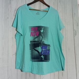 Tek Gear Teal Graphic Short Sleeve Tee